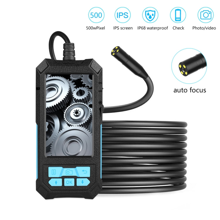 P90 14mm 4.5 pulgadas HD 500W Autofocus Cámara Endoscopio Portátil Impermeable Tubo Industrial Endoscopio,, Hard Cable Length: 2m, Hard Cable Length: 5m, Hard Cable Length: 10m