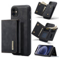 DG.MING Serie M1 Cartera para múltiples tarjetas de 3 pliegues + Funda trasera magnética Funda a prueba de golpes con función de soporte, For iPhone 11, For iPhone 11 Pro, For iPhone 11 Pro Max