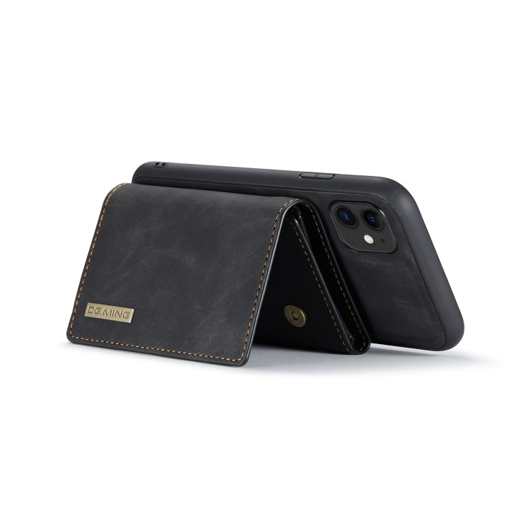 DG.MING Serie M1 Cartera para múltiples tarjetas de 3 pliegues + Funda trasera magnética Funda a prueba de golpes con función de soporte, For iPhone 11, For iPhone 11 Pro, For iPhone 11 Pro Max