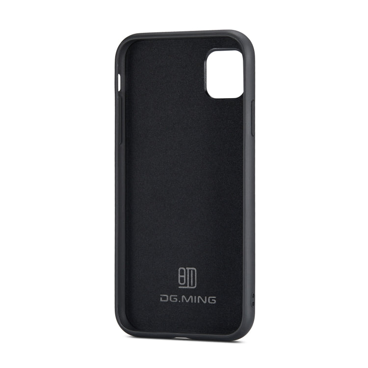 DG.MING Serie M2 Bolsa multitarjeta de 3 pliegues + Funda trasera magnética Funda a prueba de golpes con función de billetera y soporte, For iPhone 11, For iPhone 11 Pro, For iPhone 11 Pro Max