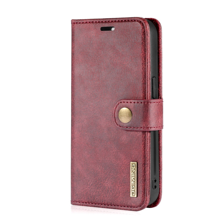 DG.MING Crazy Horse Texture Flip Estuche de cuero magnético desmontable con soporte y ranuras para tarjetas y billetera, For iPhone 13 mini, For iPhone 13, For iPhone 13 Pro, For iPhone 13 Pro Max