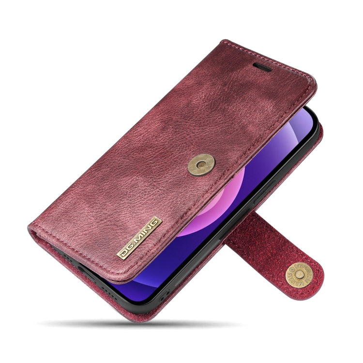 DG.MING Crazy Horse Texture Flip Estuche de cuero magnético desmontable con soporte y ranuras para tarjetas y billetera, For iPhone 13 mini, For iPhone 13, For iPhone 13 Pro, For iPhone 13 Pro Max