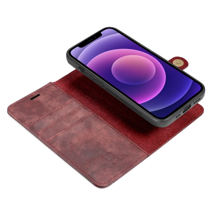 DG.MING Crazy Horse Texture Flip Estuche de cuero magnético desmontable con soporte y ranuras para tarjetas y billetera, For iPhone 13 mini, For iPhone 13, For iPhone 13 Pro, For iPhone 13 Pro Max