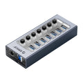 ORICO AT2U3-7AB-GY-BP 7 en 1 HUB USB multipuerto de aleación de aluminio con interruptores individuales, 7AB