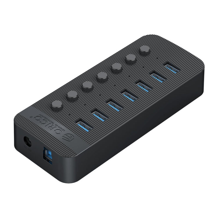 ORICO CT2U3-7AB-WH HUB USB multipuerto de rayas de plástico 7 en 1 con interruptores individuales,, CT2U3-7AB-BK UK Plug, CT2U3-7AB-WH UK Plug, CT2U3-7AB-BK EU Plug, CT2U3-7AB-WH EU Plug, CT2U3-7AB-BK AU Plug, CT2U3-7AB-WH AU Plug