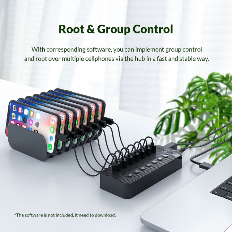 ORICO CT2U3-7AB-WH HUB USB multipuerto de rayas de plástico 7 en 1 con interruptores individuales,, CT2U3-7AB-BK UK Plug, CT2U3-7AB-WH UK Plug, CT2U3-7AB-BK EU Plug, CT2U3-7AB-WH EU Plug, CT2U3-7AB-BK AU Plug, CT2U3-7AB-WH AU Plug