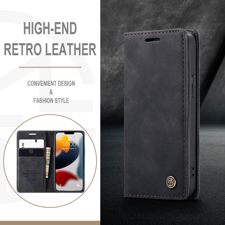 CaseMe-013 Estuche de cuero con tapa horizontal esmerilado retro multifuncional con ranura para tarjeta y soporte y billetera, For iPhone 13 mini, For iPhone 13, For iPhone 13 Pro, For iPhone 13 Pro Max