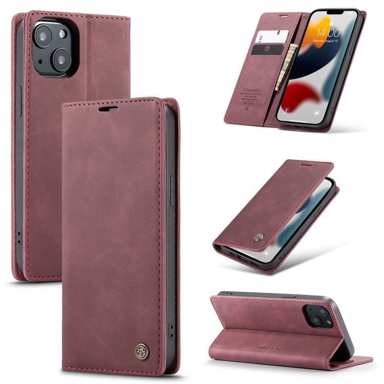 CaseMe-013 Estuche de cuero con tapa horizontal esmerilado retro multifuncional con ranura para tarjeta y soporte y billetera, For iPhone 13 mini, For iPhone 13, For iPhone 13 Pro, For iPhone 13 Pro Max