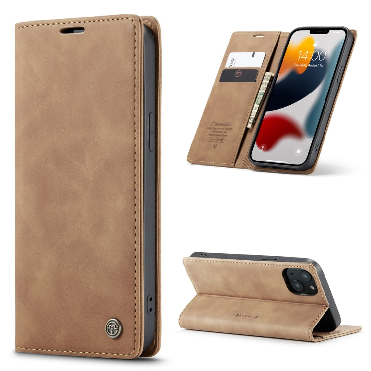 CaseMe-013 Estuche de cuero con tapa horizontal esmerilado retro multifuncional con ranura para tarjeta y soporte y billetera, For iPhone 13 mini, For iPhone 13, For iPhone 13 Pro, For iPhone 13 Pro Max