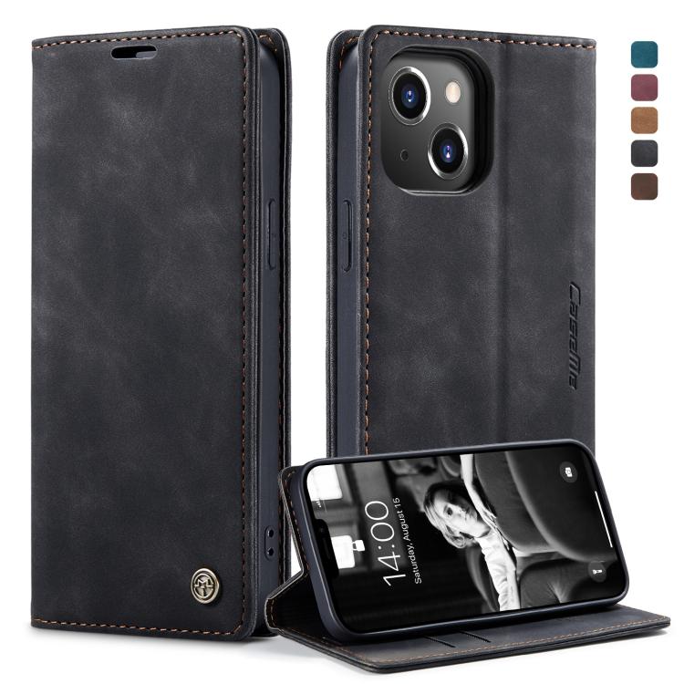 CaseMe-013 Estuche de cuero con tapa horizontal esmerilado retro multifuncional con ranura para tarjeta y soporte y billetera, For iPhone 13 mini, For iPhone 13, For iPhone 13 Pro, For iPhone 13 Pro Max