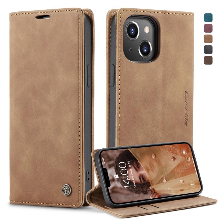 CaseMe-013 Estuche de cuero con tapa horizontal esmerilado retro multifuncional con ranura para tarjeta y soporte y billetera, For iPhone 13 mini, For iPhone 13, For iPhone 13 Pro, For iPhone 13 Pro Max