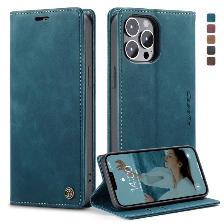 CaseMe-013 Estuche de cuero con tapa horizontal esmerilado retro multifuncional con ranura para tarjeta y soporte y billetera, For iPhone 13 mini, For iPhone 13, For iPhone 13 Pro, For iPhone 13 Pro Max
