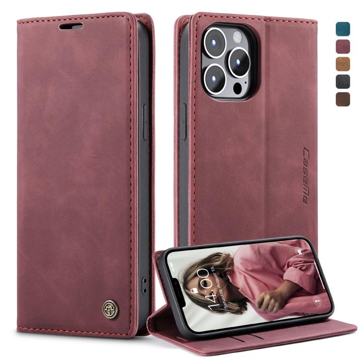 CaseMe-013 Estuche de cuero con tapa horizontal esmerilado retro multifuncional con ranura para tarjeta y soporte y billetera, For iPhone 13 mini, For iPhone 13, For iPhone 13 Pro, For iPhone 13 Pro Max