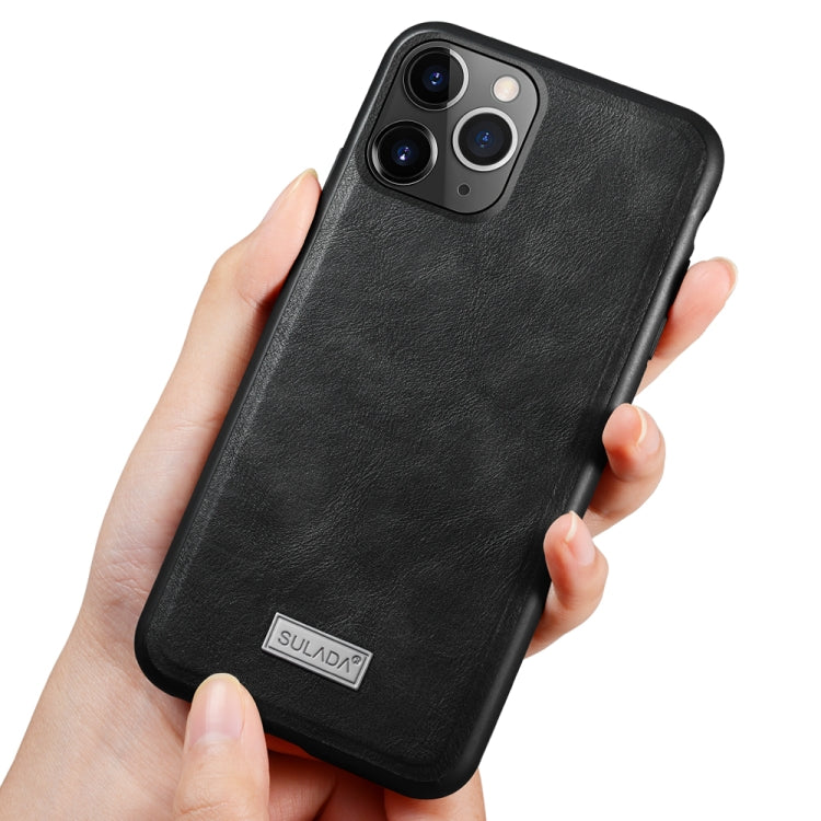 SULADA TPU a prueba de golpes + Funda protectora de cuero hecha a mano, For iPhone 11 Pro, For iPhone 11, For iPhone 11 Pro Max
