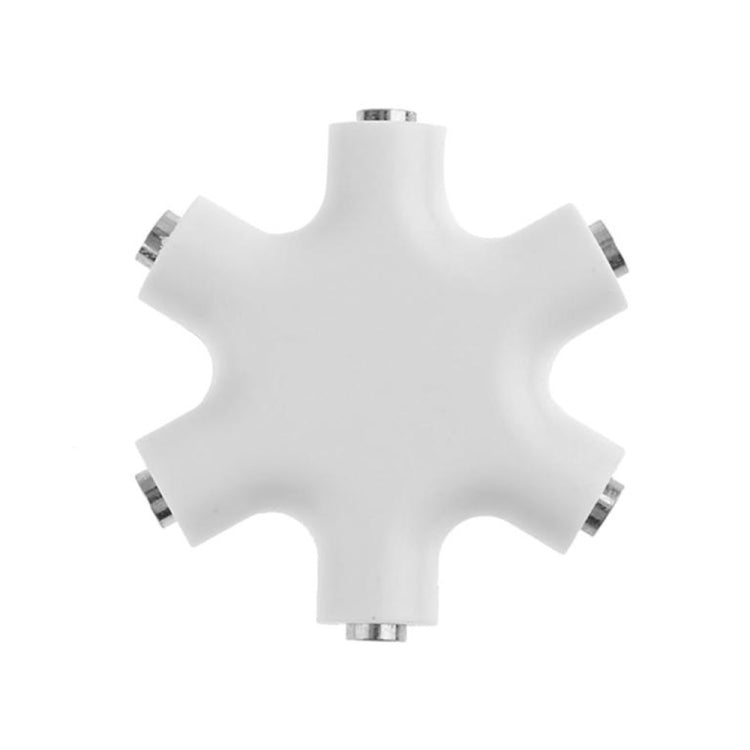 Adaptador de audio 6 en 1 Conector de 3,5 mm Conector multipuerto Convertidor divisor de auriculares auxiliares