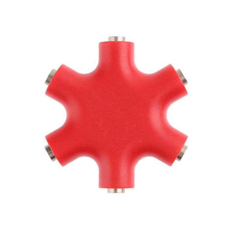 Adaptador de audio 6 en 1 Conector de 3,5 mm Conector multipuerto Convertidor divisor de auriculares auxiliares