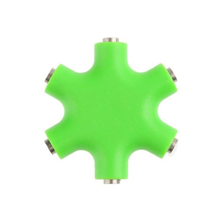 Adaptador de audio 6 en 1 Conector de 3,5 mm Conector multipuerto Convertidor divisor de auriculares auxiliares