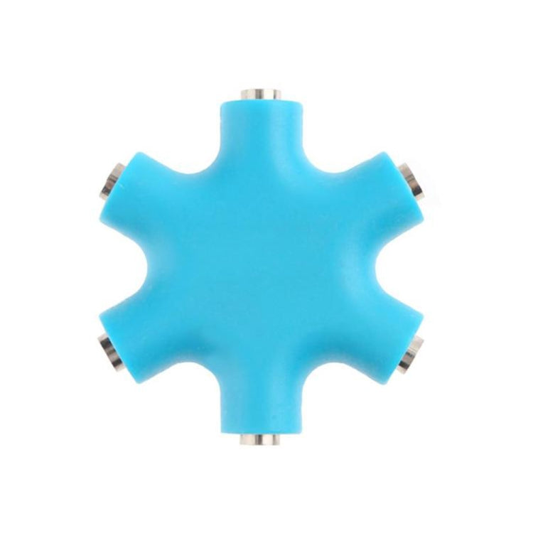 Adaptador de audio 6 en 1 Conector de 3,5 mm Conector multipuerto Convertidor divisor de auriculares auxiliares
