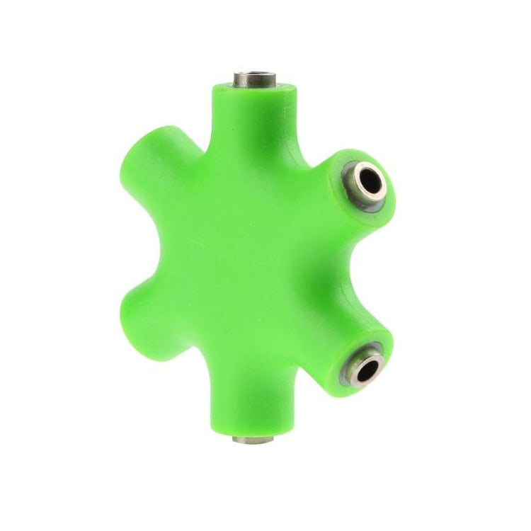 Adaptador de audio 6 en 1 Conector de 3,5 mm Conector multipuerto Convertidor divisor de auriculares auxiliares