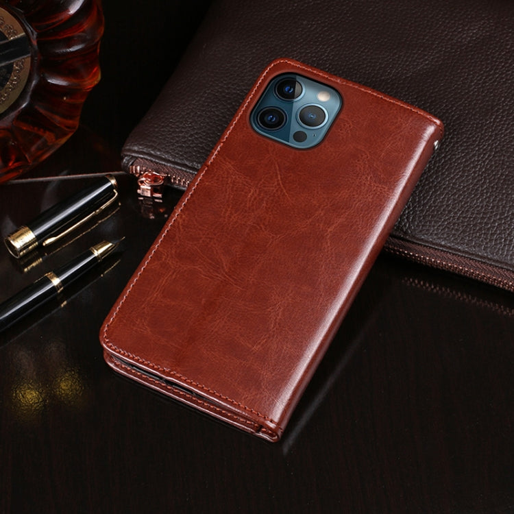idewei Crazy Horse Texture Horizontal Flip Funda de cuero con soporte y ranuras para tarjetas y billetera, For iPhone 13 mini, For iPhone 13, For iPhone 13 Pro, For iPhone 13 Pro Max
