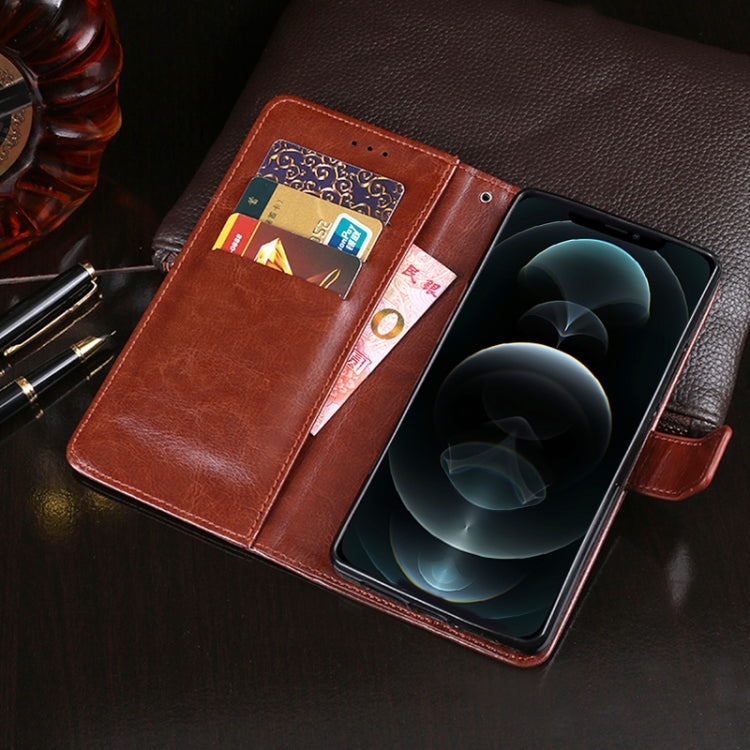 idewei Crazy Horse Texture Horizontal Flip Funda de cuero con soporte y ranuras para tarjetas y billetera, For iPhone 13 mini, For iPhone 13, For iPhone 13 Pro, For iPhone 13 Pro Max