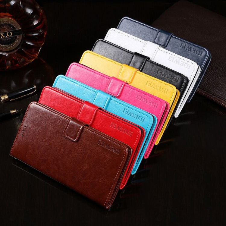 idewei Crazy Horse Texture Horizontal Flip Funda de cuero con soporte y ranuras para tarjetas y billetera, For iPhone 13 mini, For iPhone 13, For iPhone 13 Pro, For iPhone 13 Pro Max