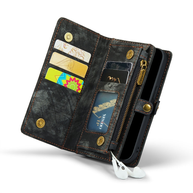 CaseMe-008 Estuche de cuero con tapa horizontal multifuncional desmontable con ranura para tarjeta y soporte y billetera con cremallera y marco de fotos, For iPhone 13 Pro Max, For iPhone 13 Pro, For iPhone 13 mini, For iPhone 13