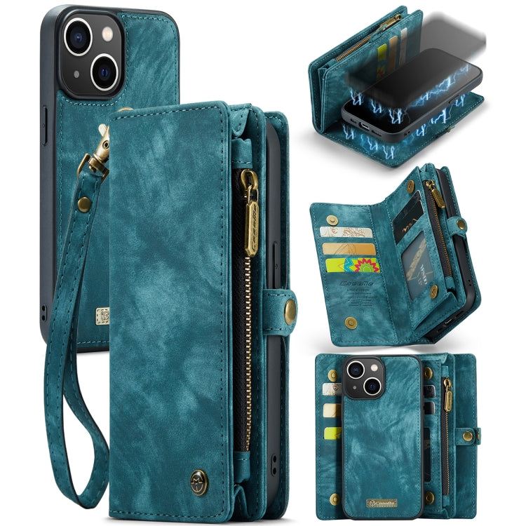 CaseMe-008 Estuche de cuero con tapa horizontal multifuncional desmontable con ranura para tarjeta y soporte y billetera con cremallera y marco de fotos, For iPhone 13 Pro Max, For iPhone 13 Pro, For iPhone 13 mini, For iPhone 13