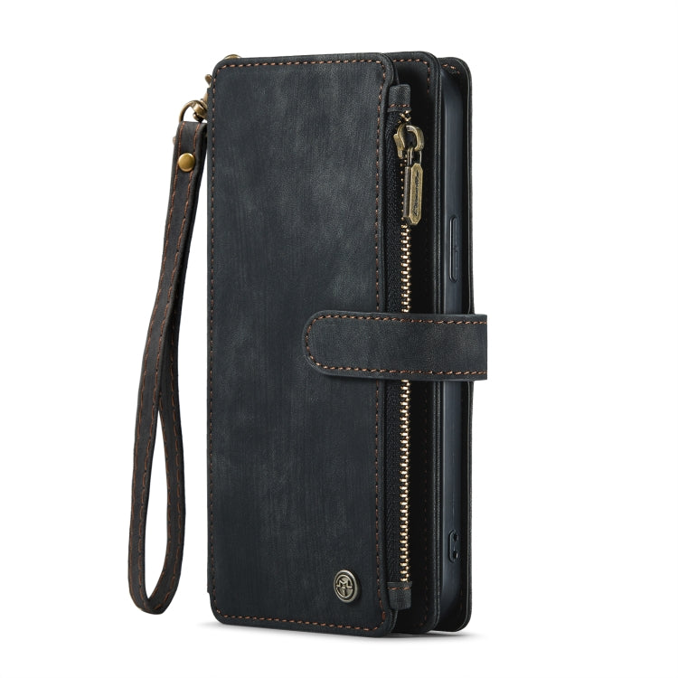 CaseMe-C30 PU + TPU Estuche de cuero con tapa horizontal multifuncional con soporte y ranura para tarjeta y billetera y bolsillo con cremallera, For iPhone 13 Pro Max, For iPhone 13 Pro, For iPhone 13, For iPhone 13 mini