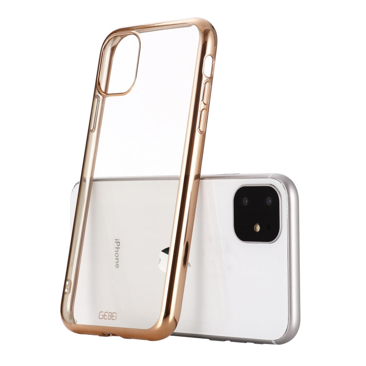 Estuche protector a prueba de golpes GEBEI Plating TPU, For iPhone 11, For iPhone 11 Pro, For iPhone 11 Pro Max