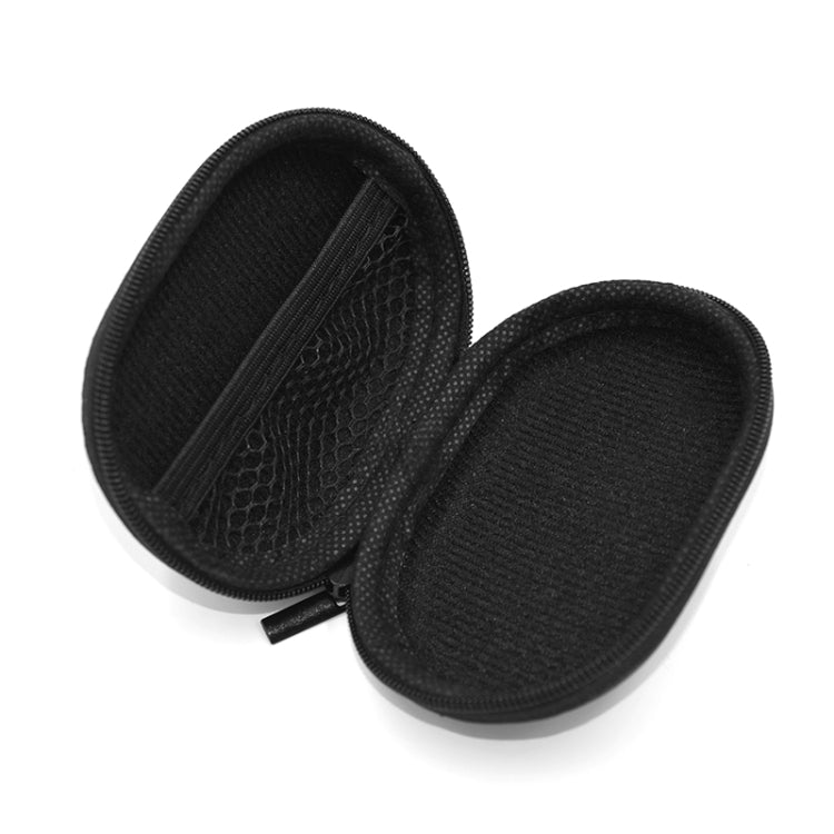 Caja de almacenamiento de auriculares con cargador de cable de datos ovalado de cuero PU portátil KZ, Oval