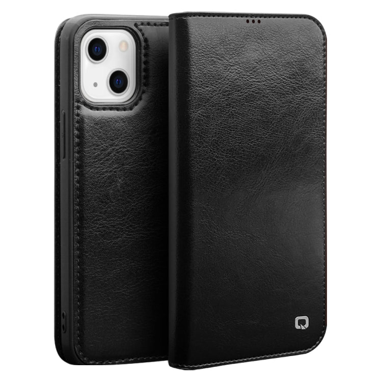 QIALINO Estuche de cuero con tapa horizontal con soporte y ranuras para tarjetas y billetera, For iPhone 13, For iPhone 13 mini, For iPhone 13 Pro, For iPhone 13 Pro Max
