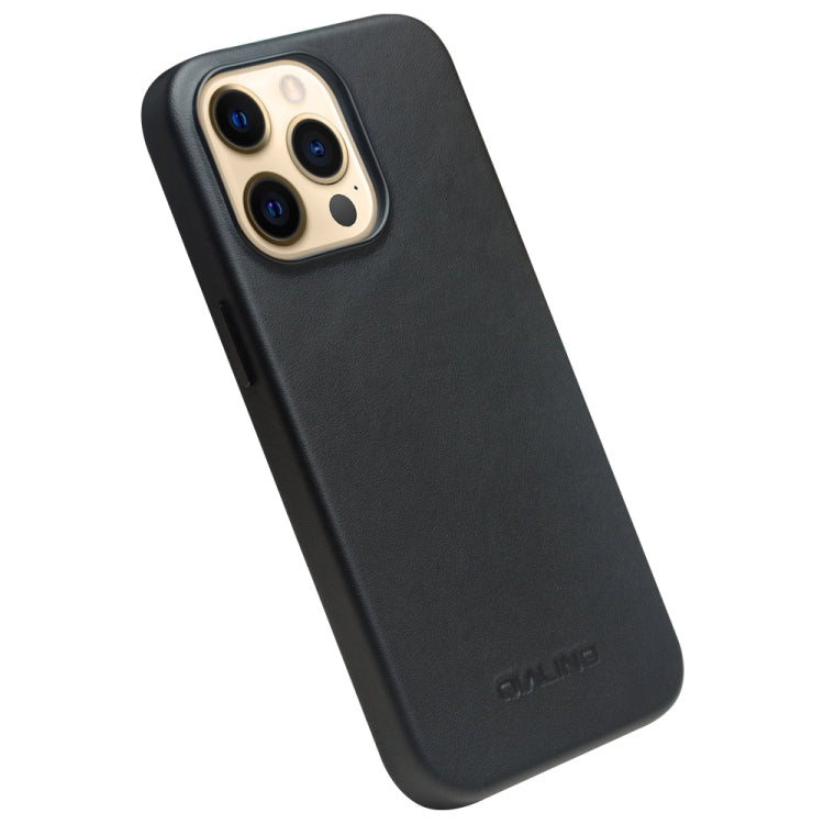 Estuche protector magnético QIALINO Nappa Cowhide MagSafe, For iPhone 13, For iPhone 13 mini, For iPhone 13 Pro, For iPhone 13 Pro Max