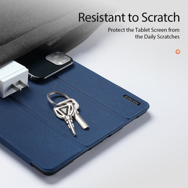 DUX DUCIS Domo Series Funda de cuero con tapa horizontal magnética TPU + PU con tres soportes plegables y ranura para bolígrafo, For iPad mini 7 / mini 6