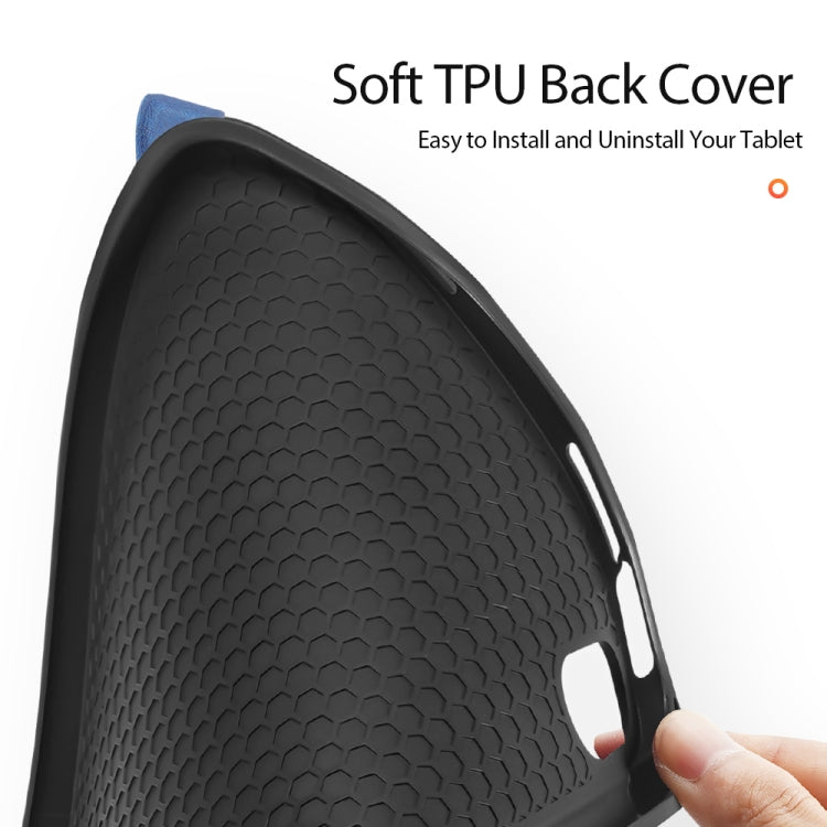 DUX DUCIS Domo Series Funda de cuero con tapa horizontal magnética TPU + PU con tres soportes plegables y ranura para bolígrafo, For iPad mini 7 / mini 6