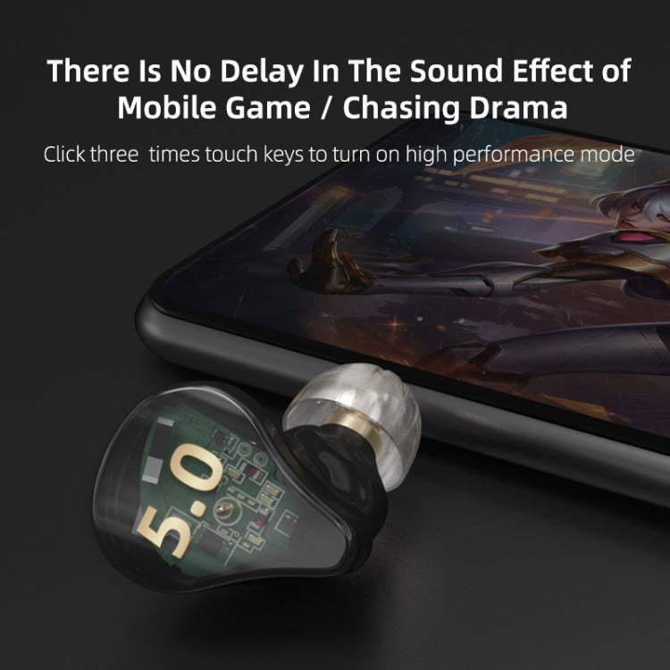 KZ SA08 Inalámbrico de cuatro unidades 5BA Balance Armature Bluetooth In-ear TWS Auricular, SA08