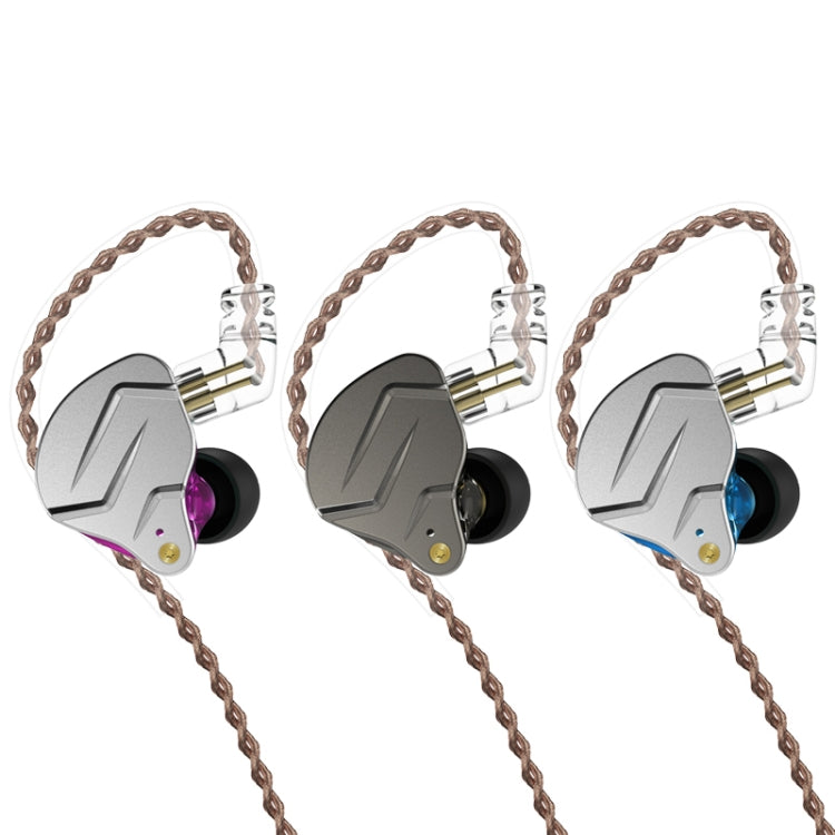 KZ ZSN Pro Ring Iron Hybrid Drive Metal Auricular interno con cable,, ZSN Standard Version(Grey), ZSN Standard Version(Blue), ZSN Standard Version(Purple), ZSN Mic Version(Grey), ZSN Mic Version(Blue), ZSN Mic Version(Purple)