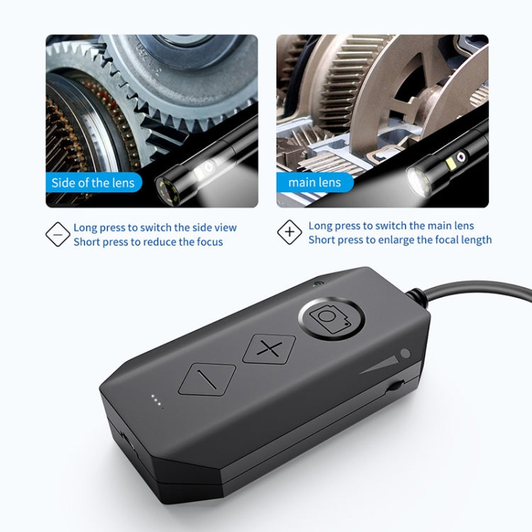 Y17 5MP 12mm HD de doble lente Autofocus WiFi Endoscopio digital industrial Cámara de serpiente con zoom, 1m Hard Cable, 3.5m Hard Cable, 5m Hard Cable, 10m Hard Cable
