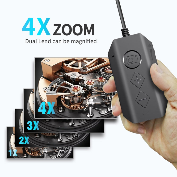 Y17 5MP 12mm HD de doble lente Autofocus WiFi Endoscopio digital industrial Cámara de serpiente con zoom, 1m Hard Cable, 3.5m Hard Cable, 5m Hard Cable, 10m Hard Cable