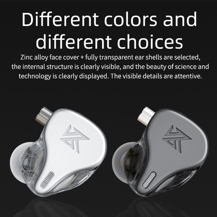 KZ DQ6 Auricular intrauditivo dinámico de alta fidelidad de 3 unidades con cable, No Mic, With Mic