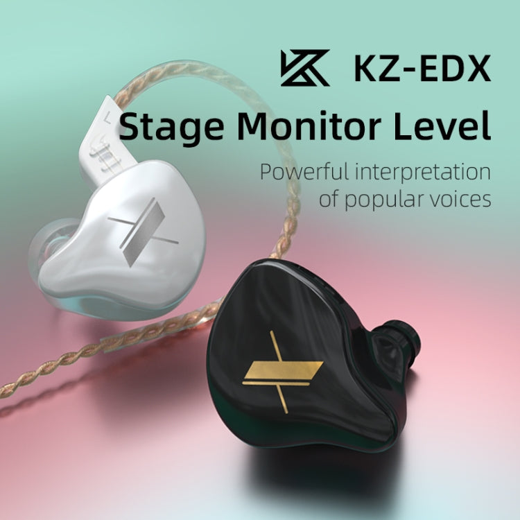KZ EDX Dynamic Monitor HiFi Auriculares intrauditivos con cable, No Mic, With Mic