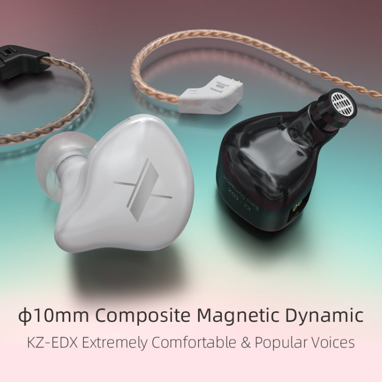 KZ EDX Dynamic Monitor HiFi Auriculares intrauditivos con cable, No Mic, With Mic