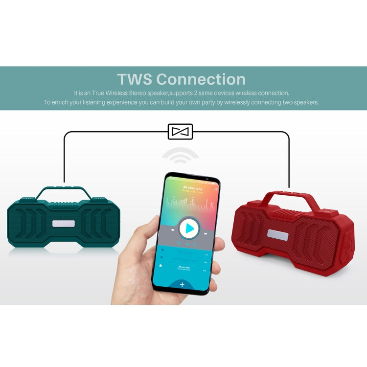 Nuevo Rixing NR-4500M Bluetooth 5.0 Altavoz Bluetooth inalámbrico portátil para karaoke al aire libre con micrófono, NR-4500M(Black), NR-4500M(Red), NR-4500M(Green), NR-4500M(Dark Green), NR-4500M(Grey)