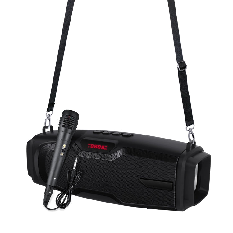 Nuevo Rixing NR-6012M Bluetooth 5.0 Altavoz Bluetooth inalámbrico portátil para karaoke al aire libre con micrófono y correa para el hombro, NR-6012M(Black), NR-6012M(Red), NR-6012M(Blue), NR-6012M(Green)