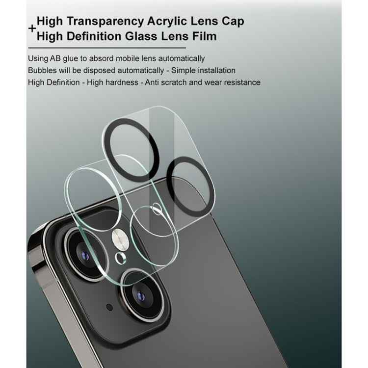 Lente de cámara trasera integrada IMAK Película de vidrio templado con tapa de lente, For iPhone 13 / 13 mini, For iPhone 13 Pro / 13 Pro Max