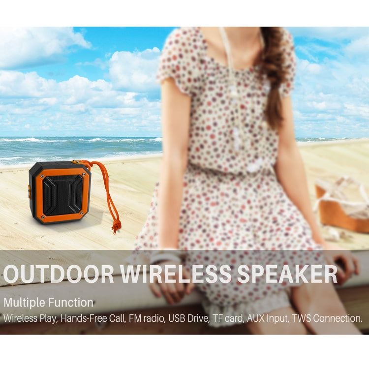 Nuevo altavoz Bluetooth Rixing NR-103 Mini TWS con cordón, NR-103 (Orange), NR-103 (Black), NR-103 (Red), NR-103 (Blue), NR-103 (Green)