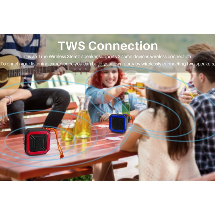 Nuevo altavoz Bluetooth Rixing NR-103 Mini TWS con cordón, NR-103 (Orange), NR-103 (Black), NR-103 (Red), NR-103 (Blue), NR-103 (Green)