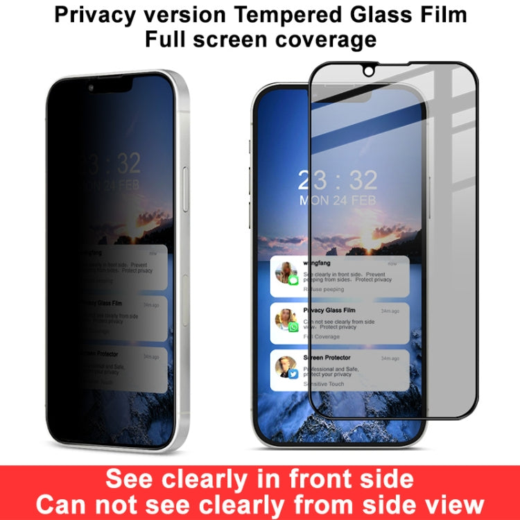 Película protectora de vidrio templado antiespía de pantalla completa IMAK HD, For iPhone 13 mini, For iPhone 13 / 13 Pro, For iPhone 13 Pro Max
