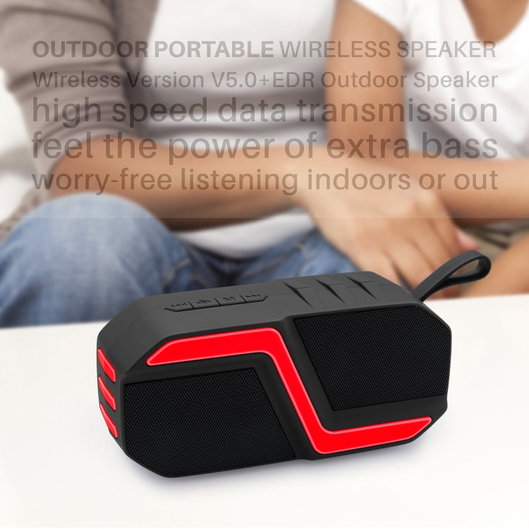 Altavoz Bluetooth portátil para exteriores NewRixing NR-5019, compatible con llamadas manos libres/tarjeta TF/disco FM/U