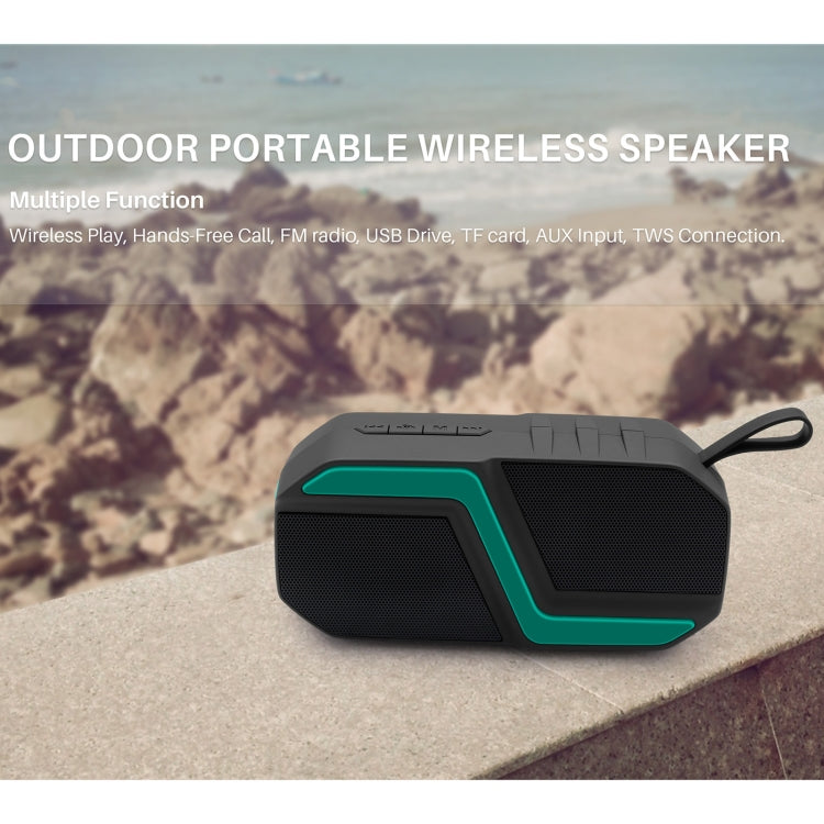 Altavoz Bluetooth portátil para exteriores NewRixing NR-5019, compatible con llamadas manos libres/tarjeta TF/disco FM/U